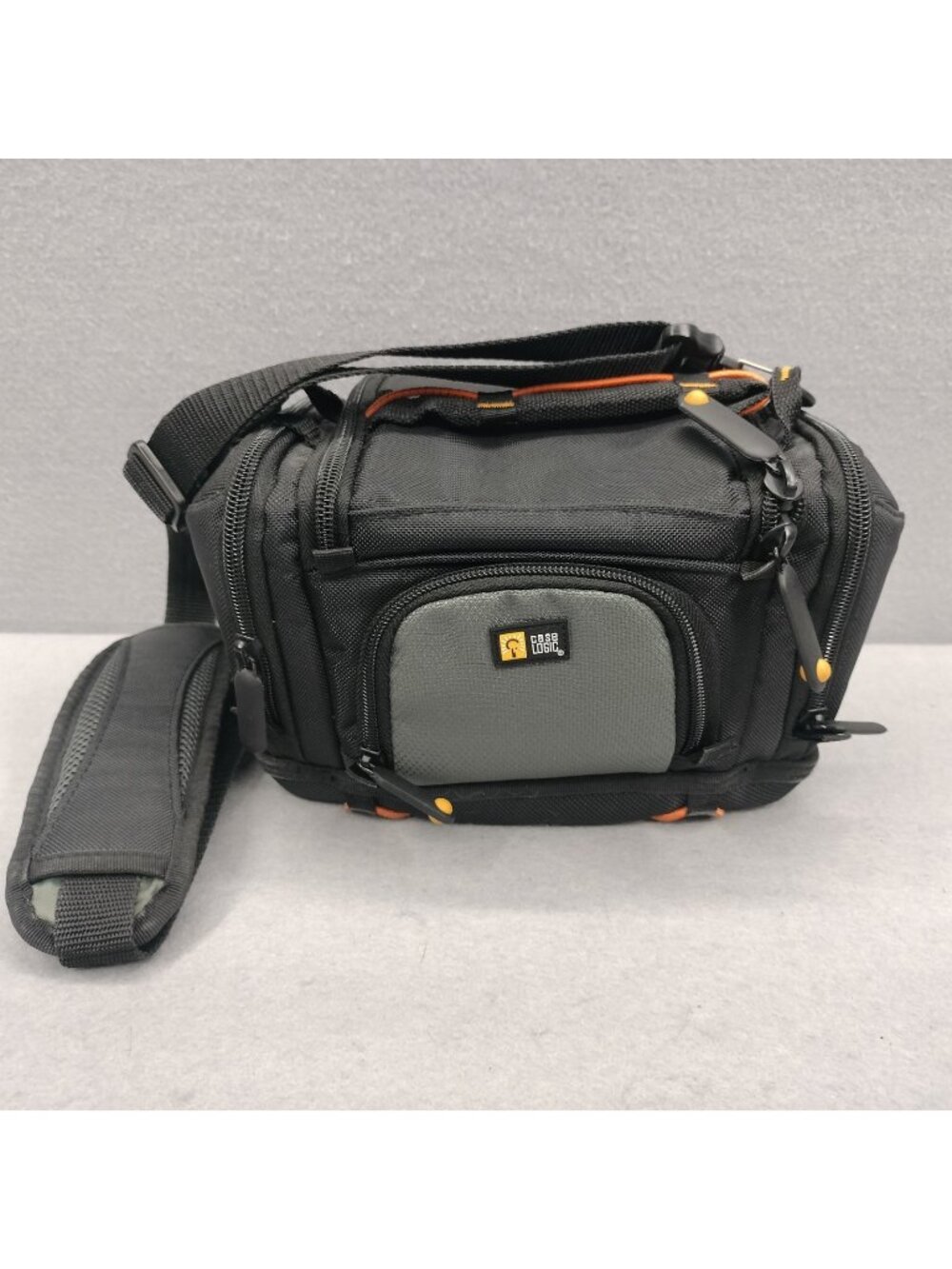 Case Logic SLCC-1 Camera Bag Black Orange Trim Camcorder Shoulder Sling Pouch